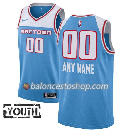 Camiseta Niños NBA Sacramento Kings Personalizadas 2018-19 Nike City Edition Azul Swingman